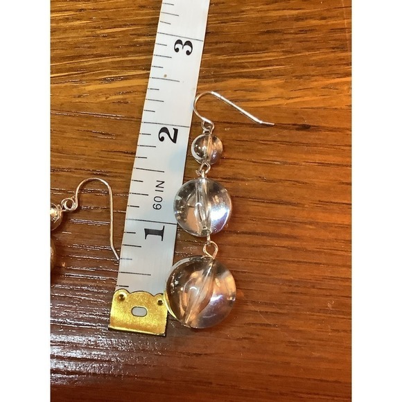 Lucite with Silver Dangle Earrings - Picture 3 of 3